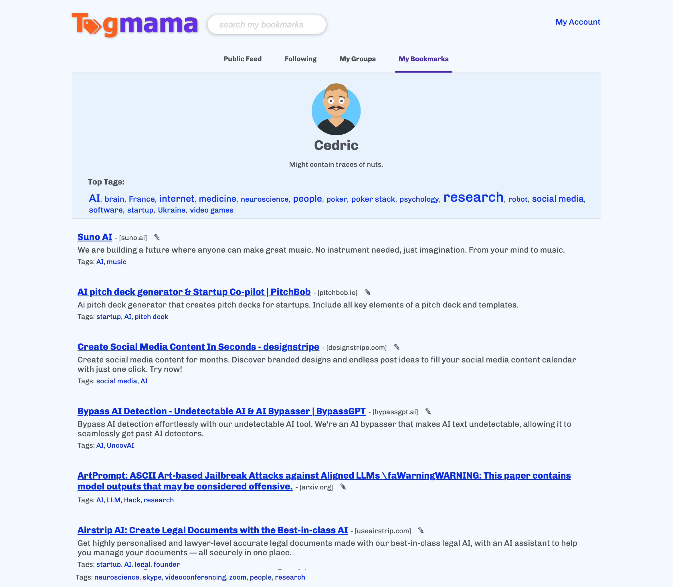 Tagmama Interface